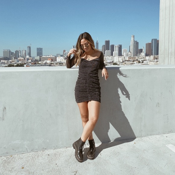 Black Rouched Dress - Picture 3 of 3